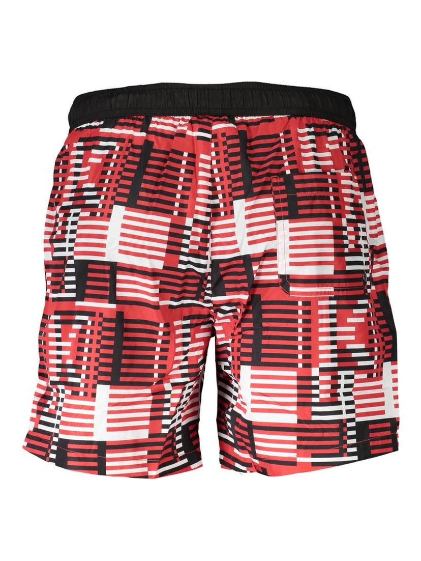 Red Polyester Swimwear