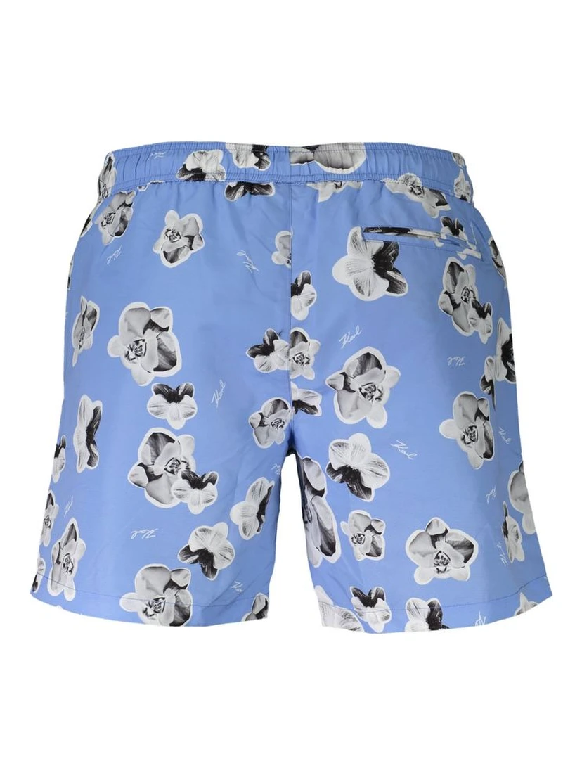 Blue Polyester Swimwear