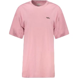 Pink Cotton Women T-Shirt