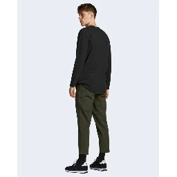 Black Cotton Long Sleeve T-Shirt