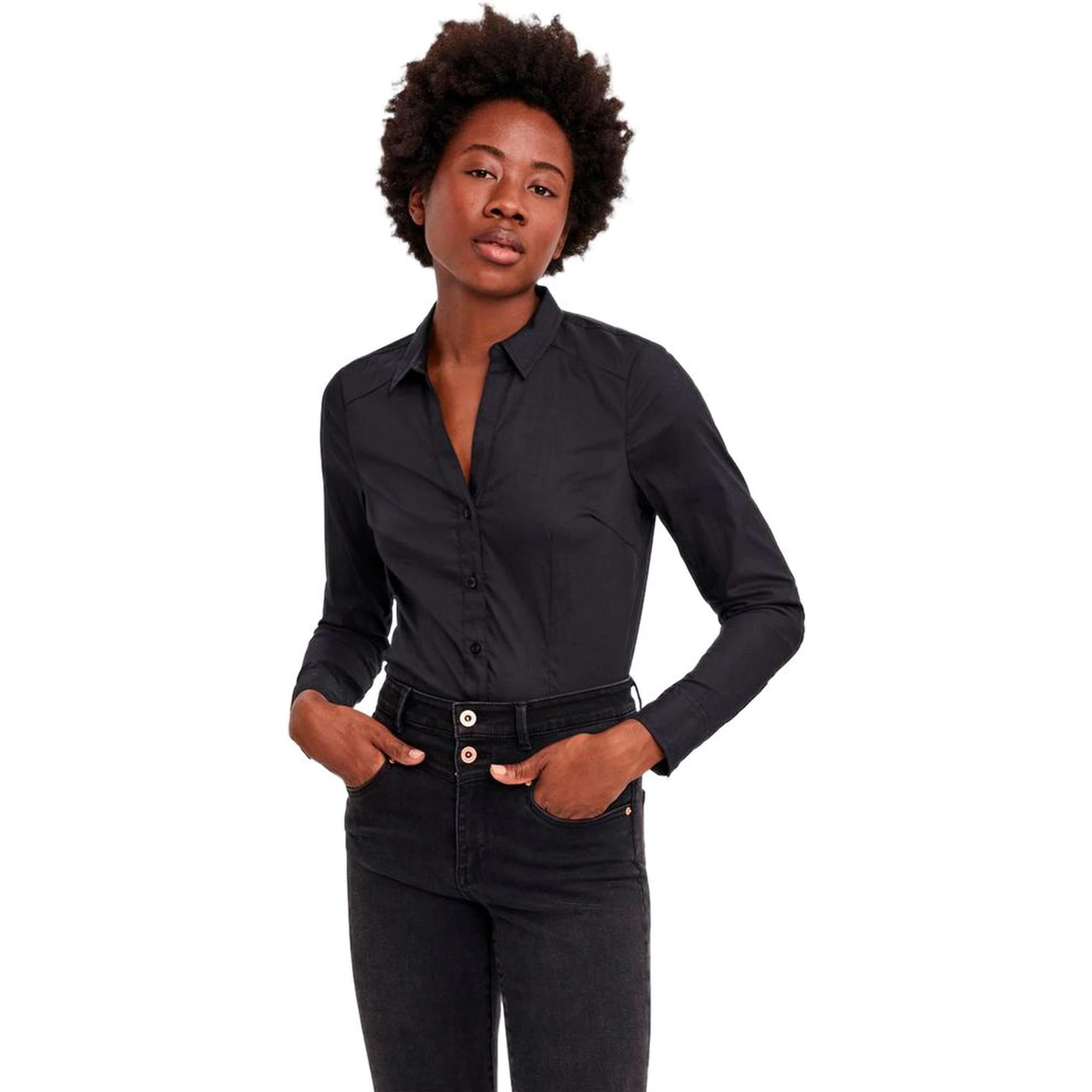 Black Cotton Bodysuit