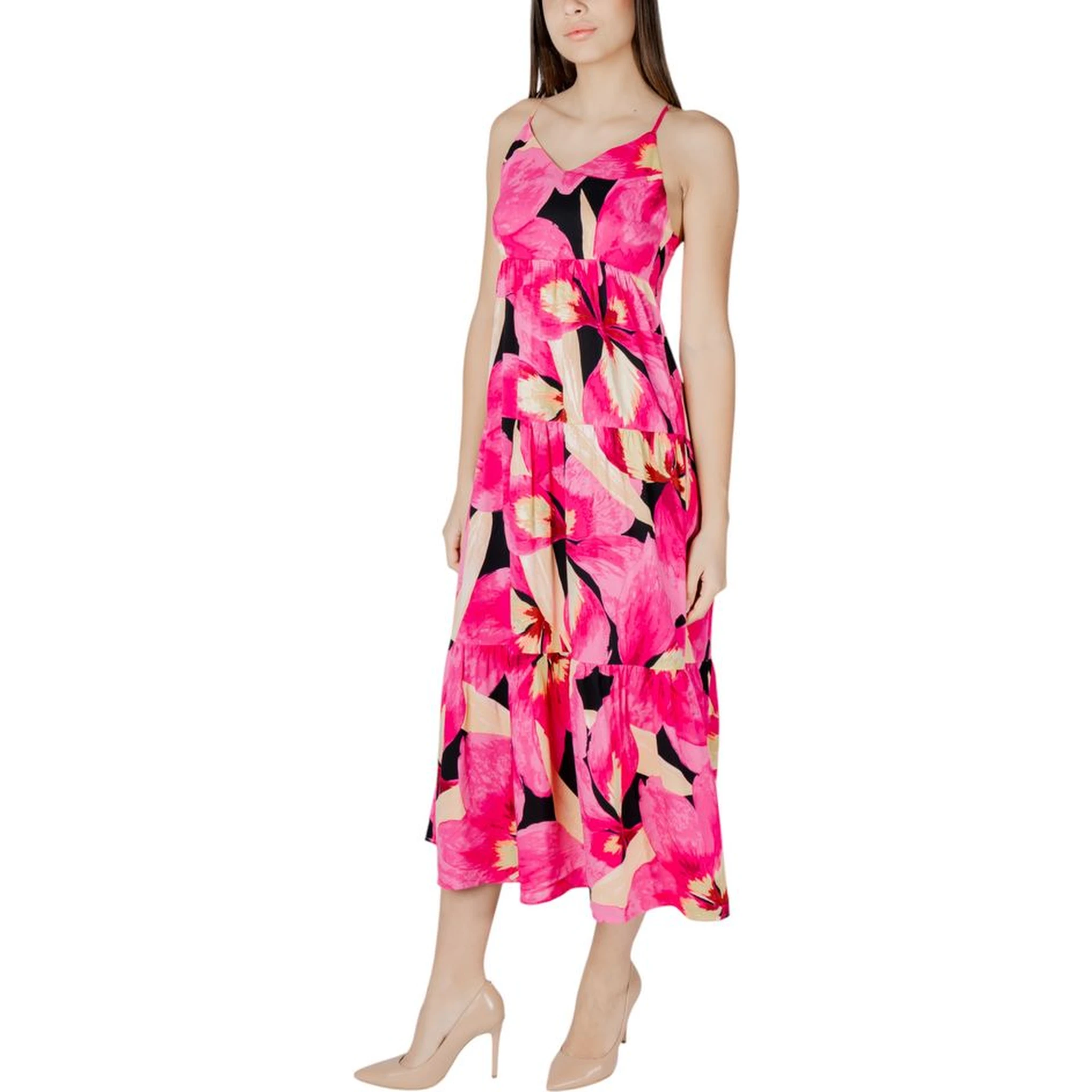 Multicolor Viscose Long Dress