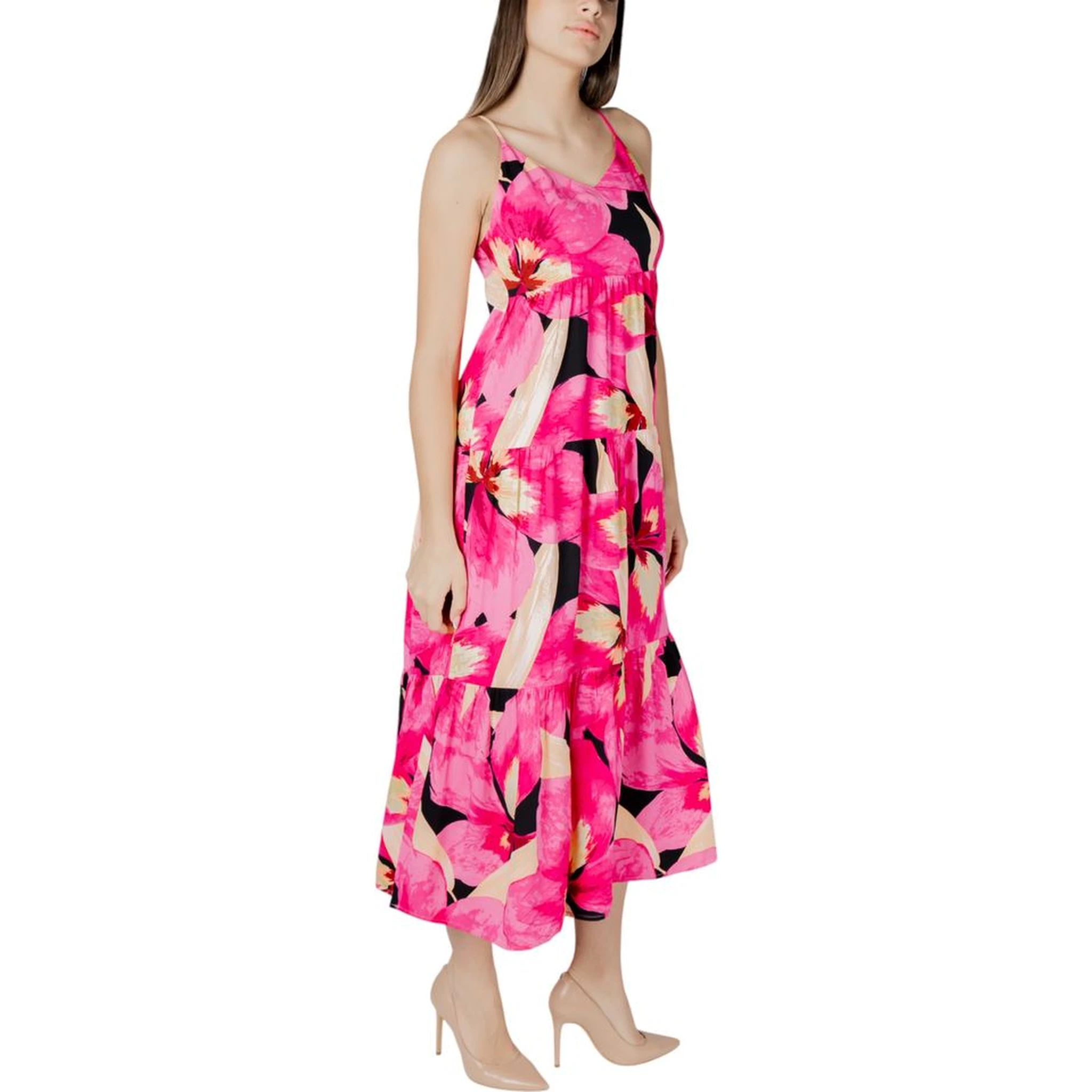 Multicolor Viscose Long Dress