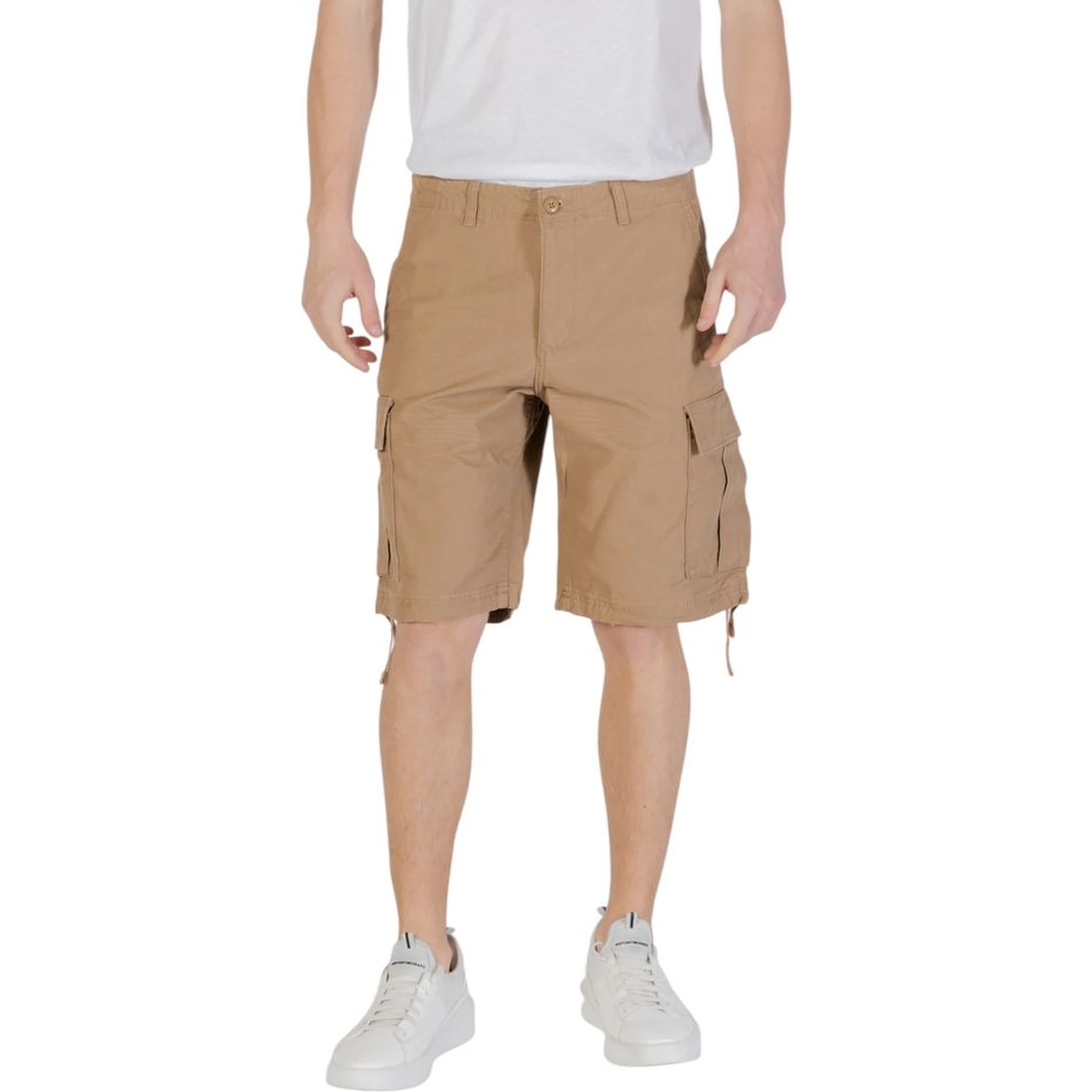Beige Cotton Bermuda Shorts