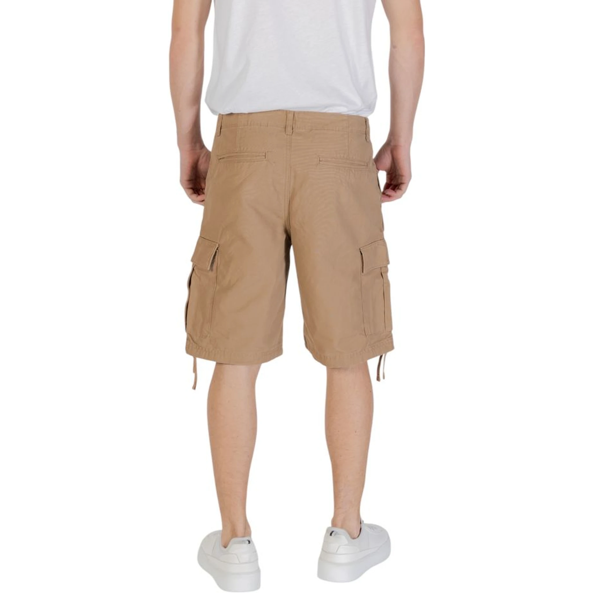 Beige Cotton Bermuda Shorts