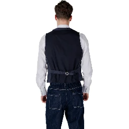 Blue Cotton Waistcoat
