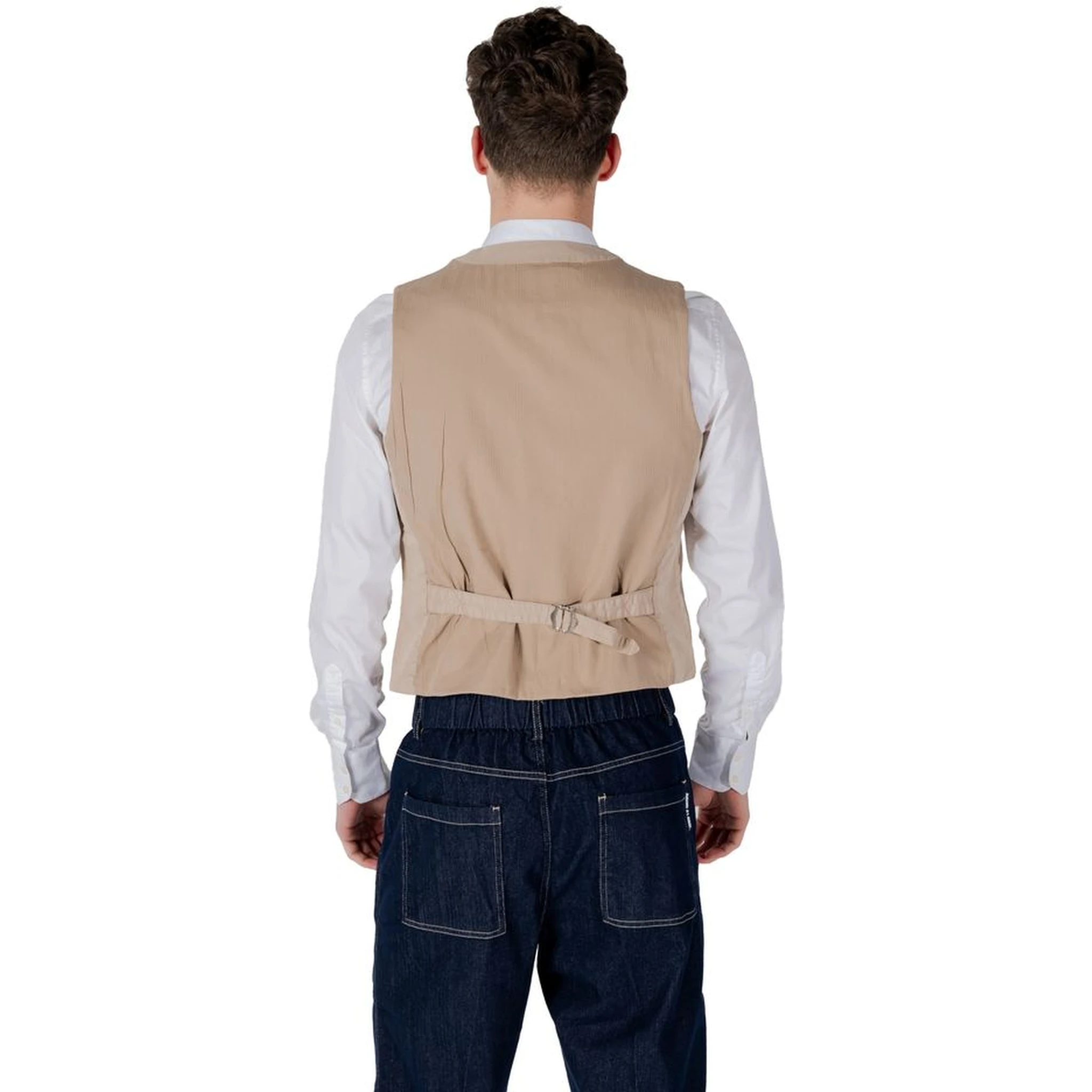 Beige Cotton Waistcoat