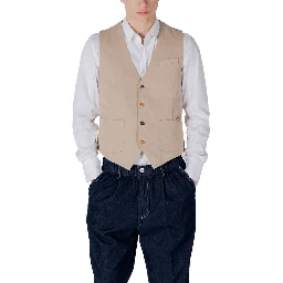 Beige Cotton Waistcoat