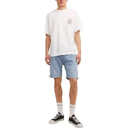 Light Blue Cotton Bermuda Shorts