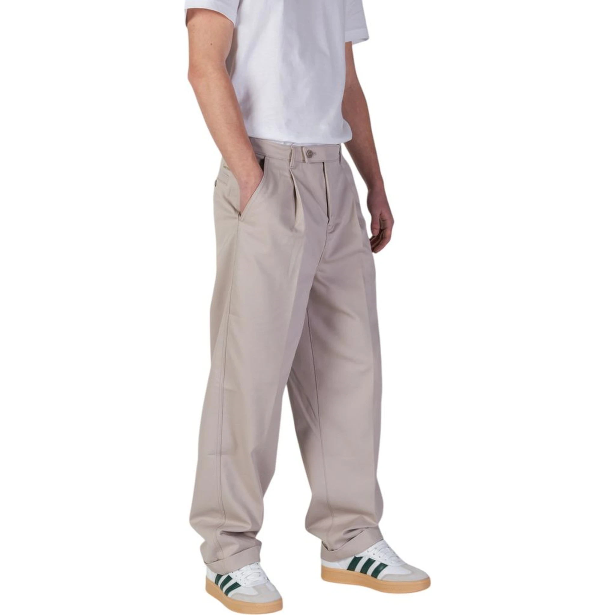 Beige Recycled Polyester Casual Pants