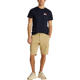 Beige Cotton Bermuda Shorts