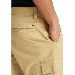 Beige Cotton Bermuda Shorts