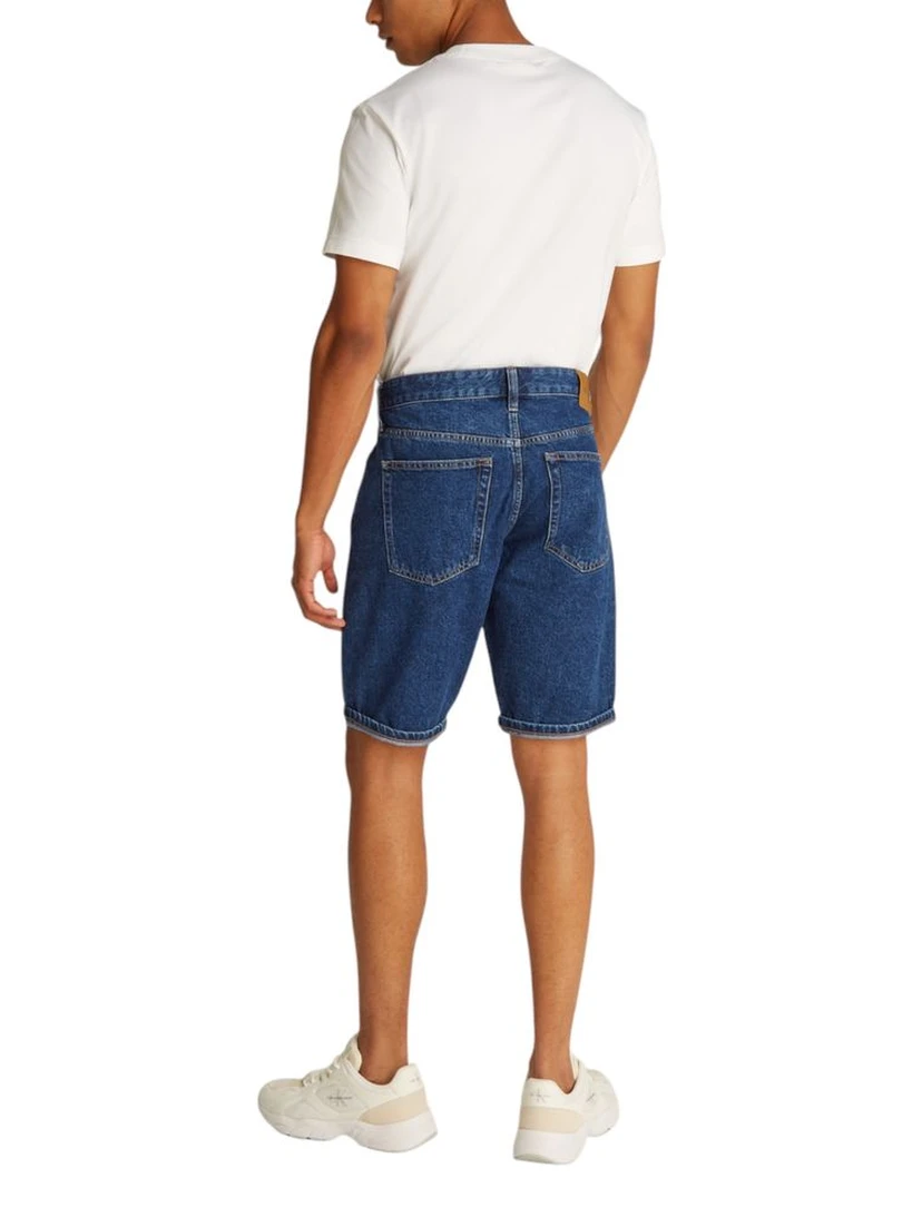 Blue Cotton Bermuda Shorts
