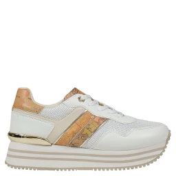 White Polyethylene Platform Sneakers