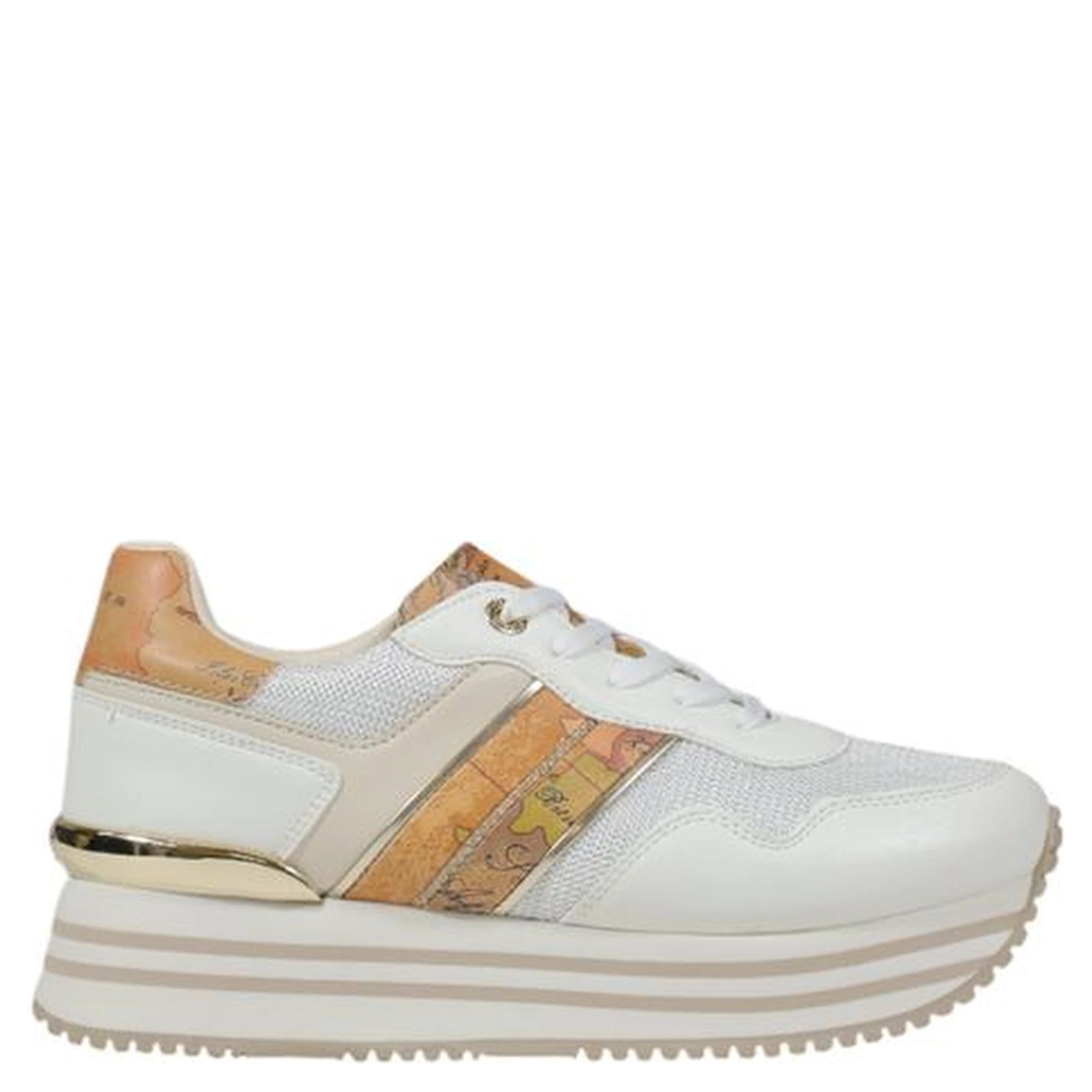 White Polyethylene Platform Sneakers