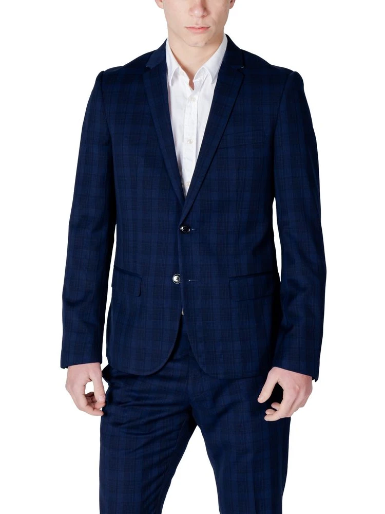 Blue Polyester Blazer