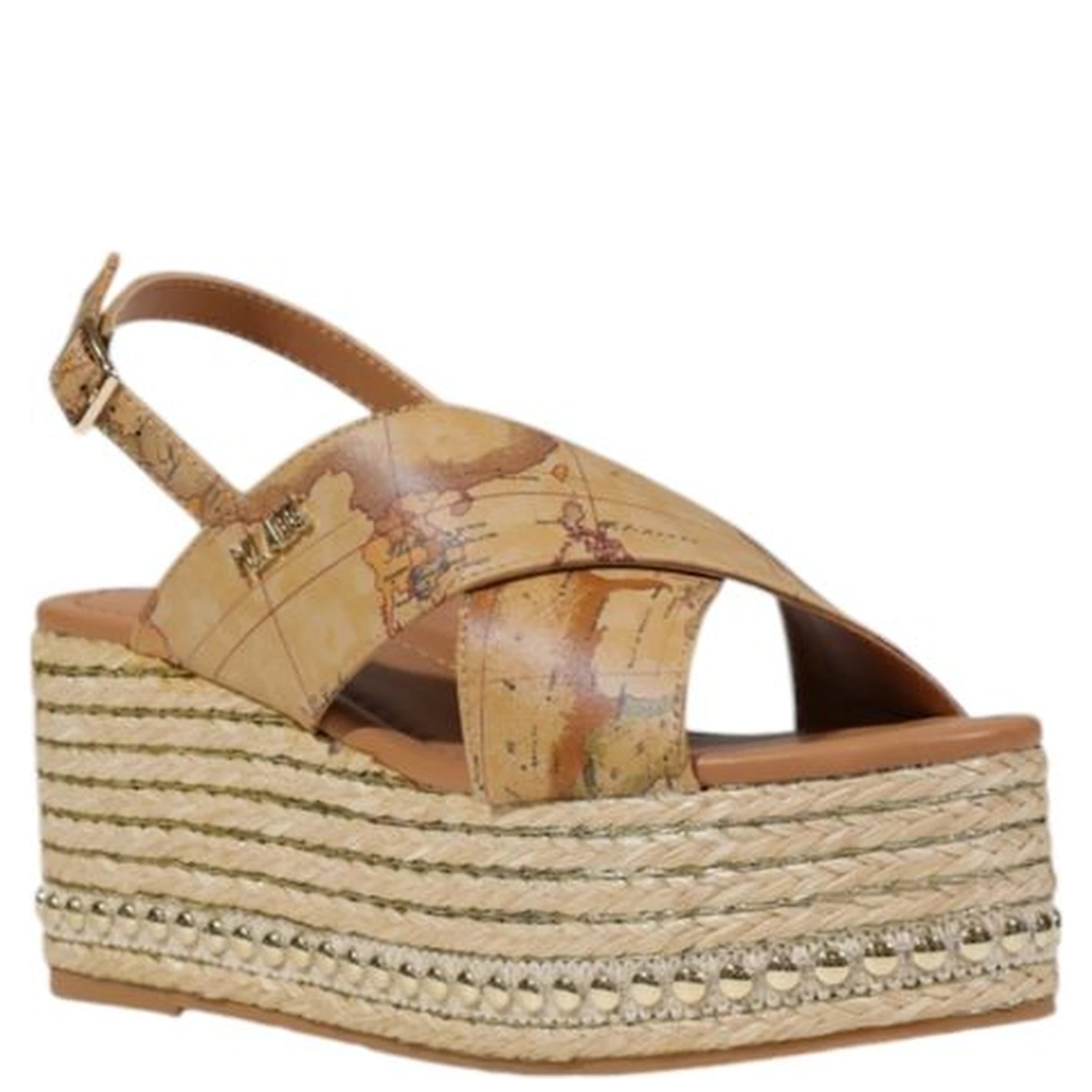 Beige Polyethylene Platform Sandals