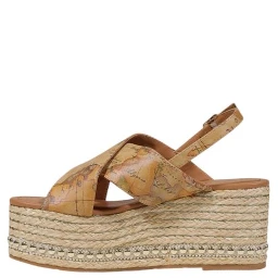 Beige Polyethylene Platform Sandals