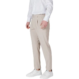 Beige Polyester Pant