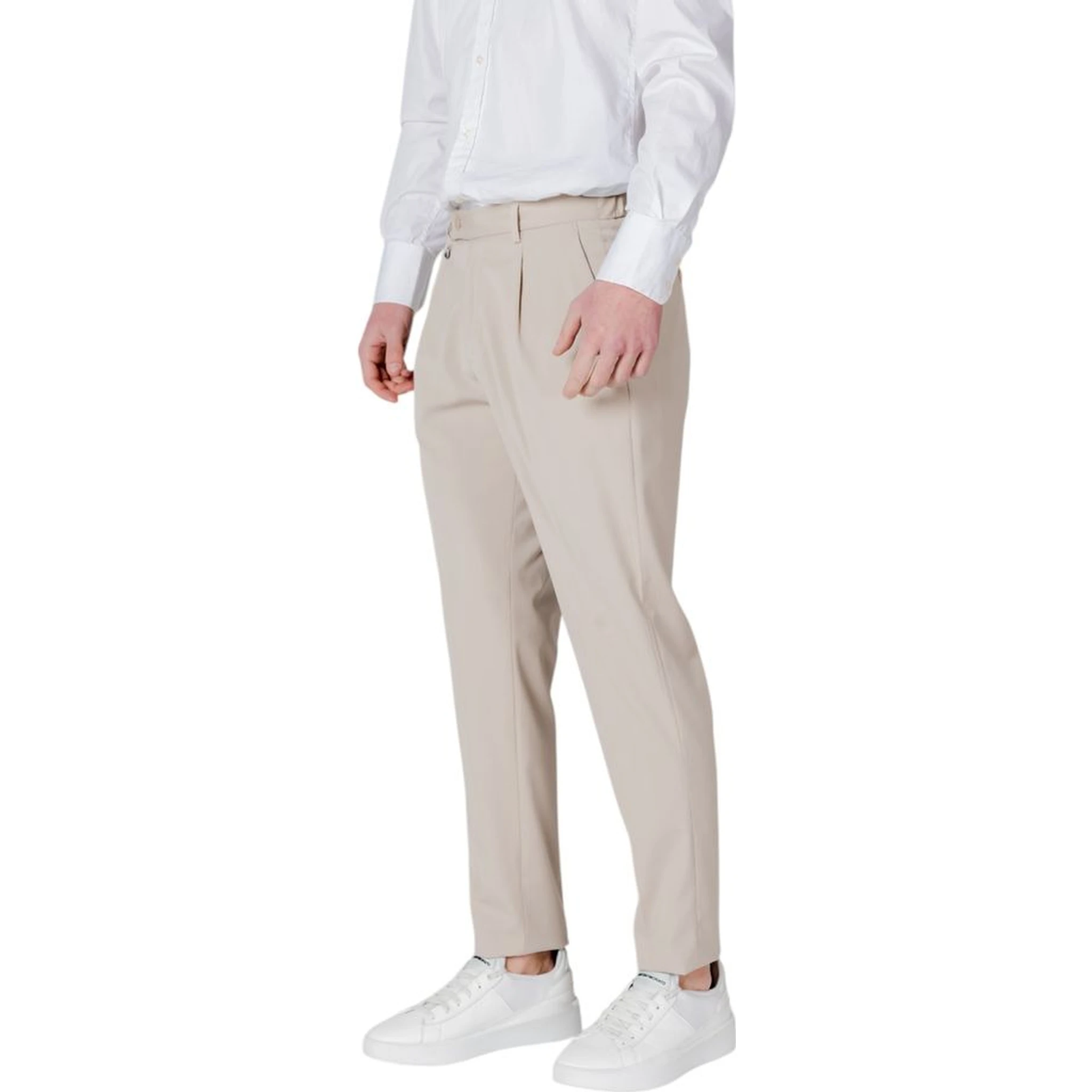 Beige Polyester Pant