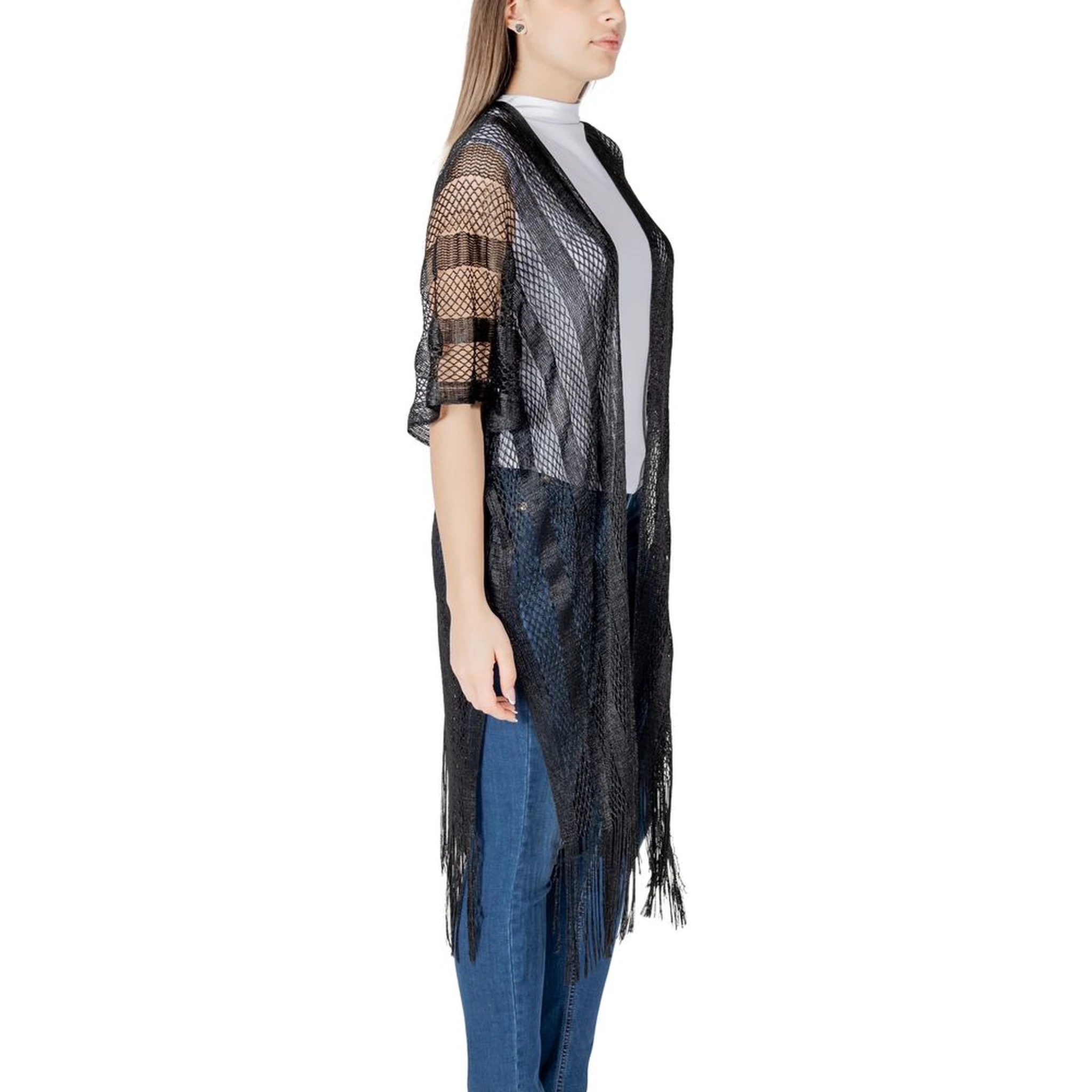 Black Polyester Scarf