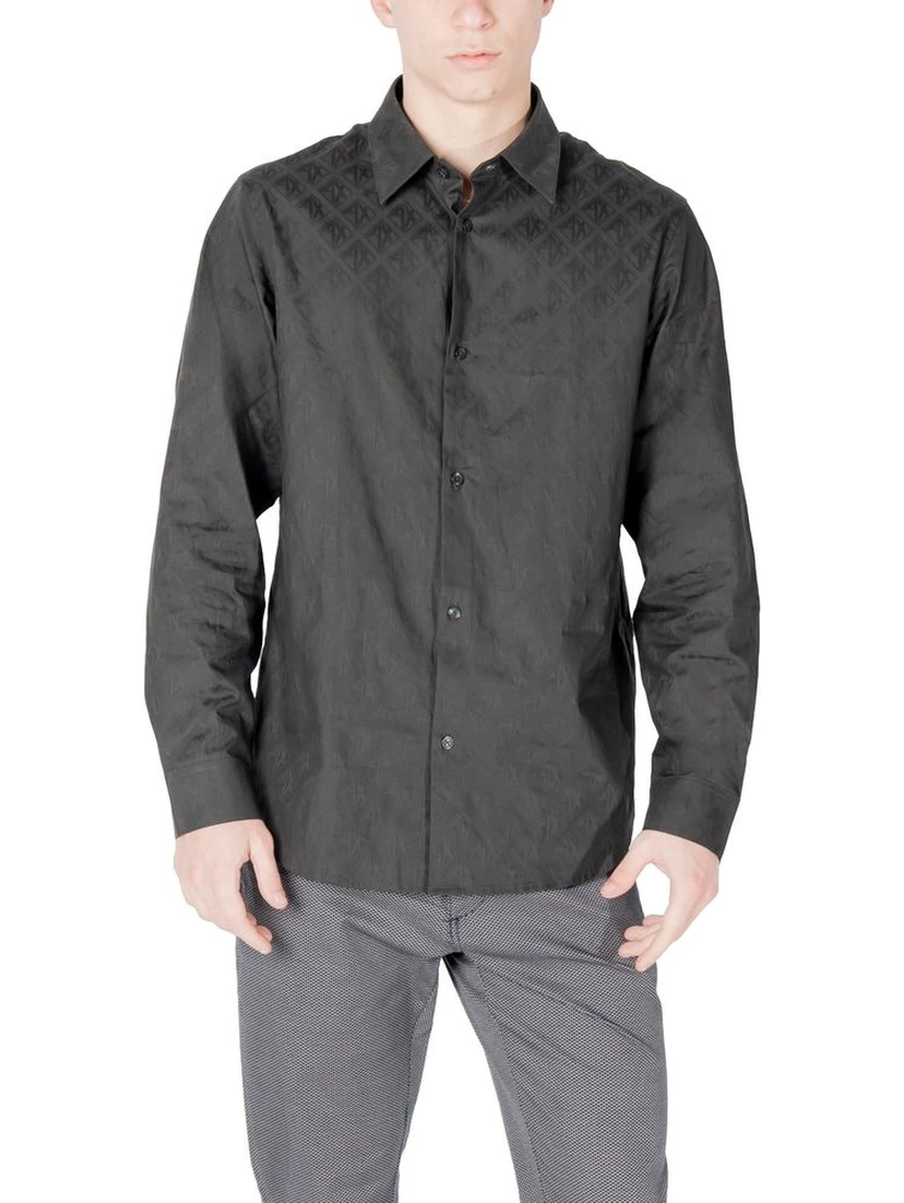 Black Cotton Dress Shirt