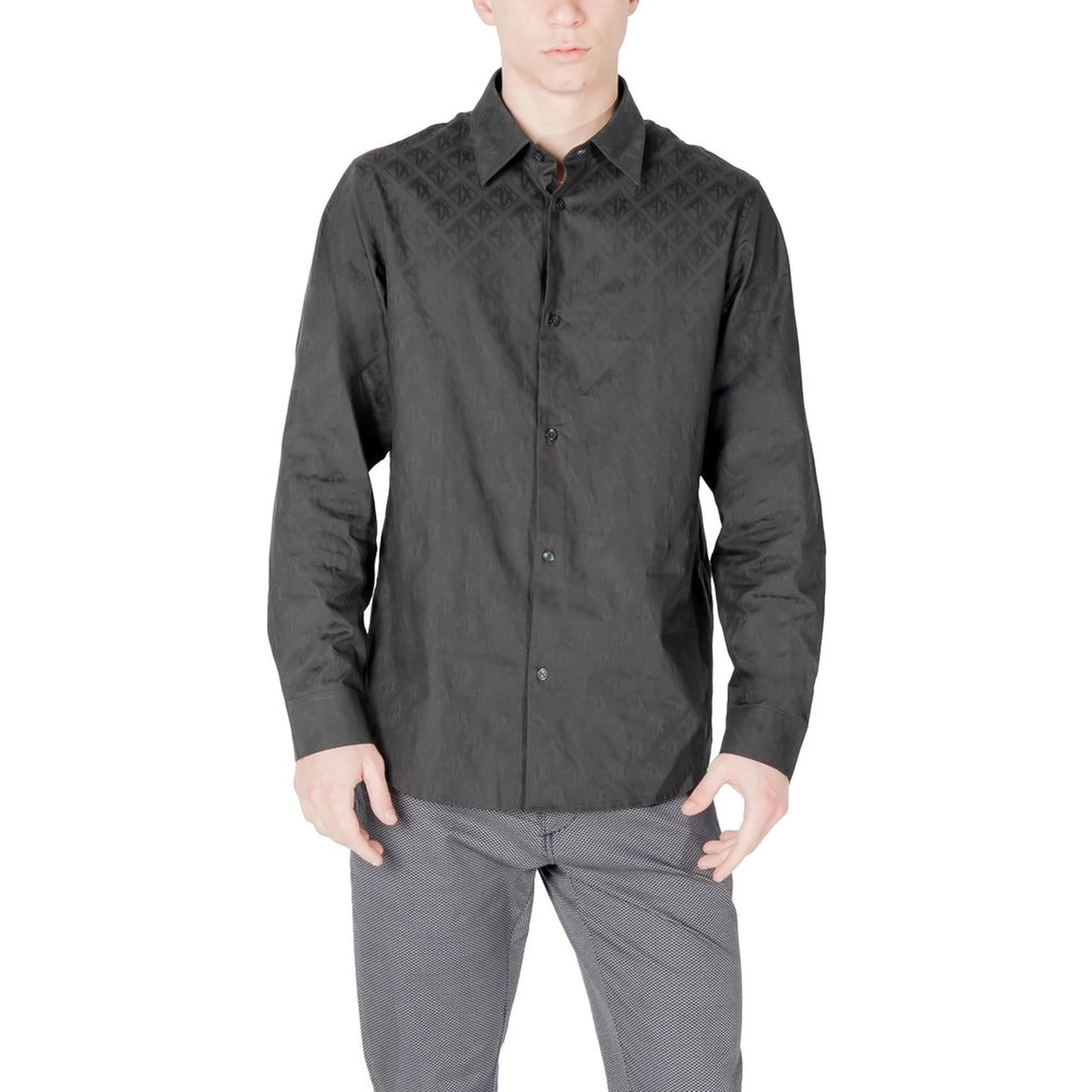 Black Cotton Dress Shirt