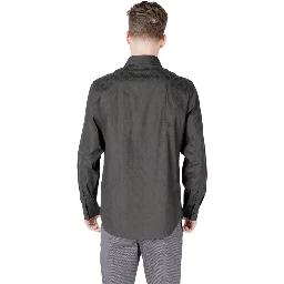 Black Cotton Dress Shirt