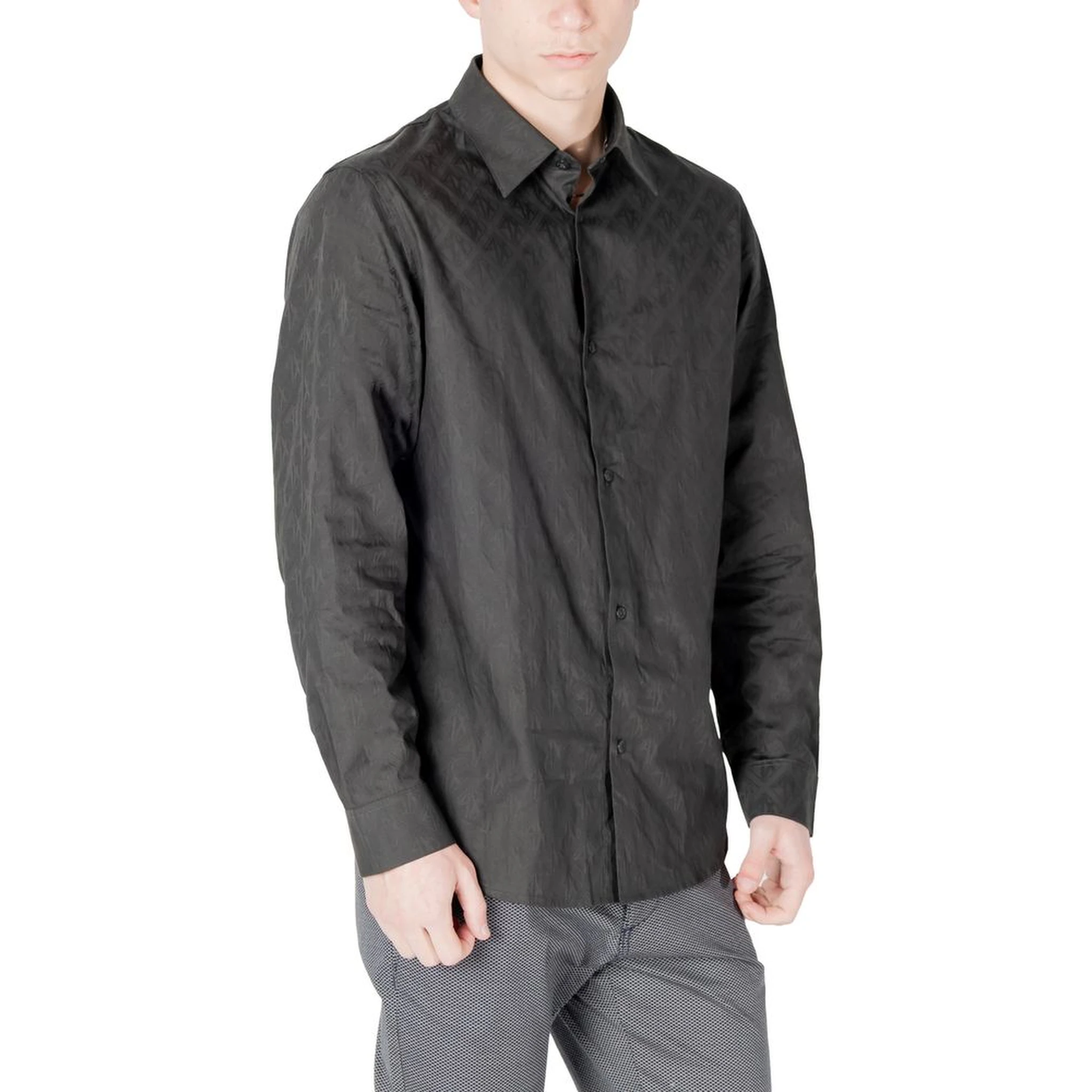 Black Cotton Dress Shirt