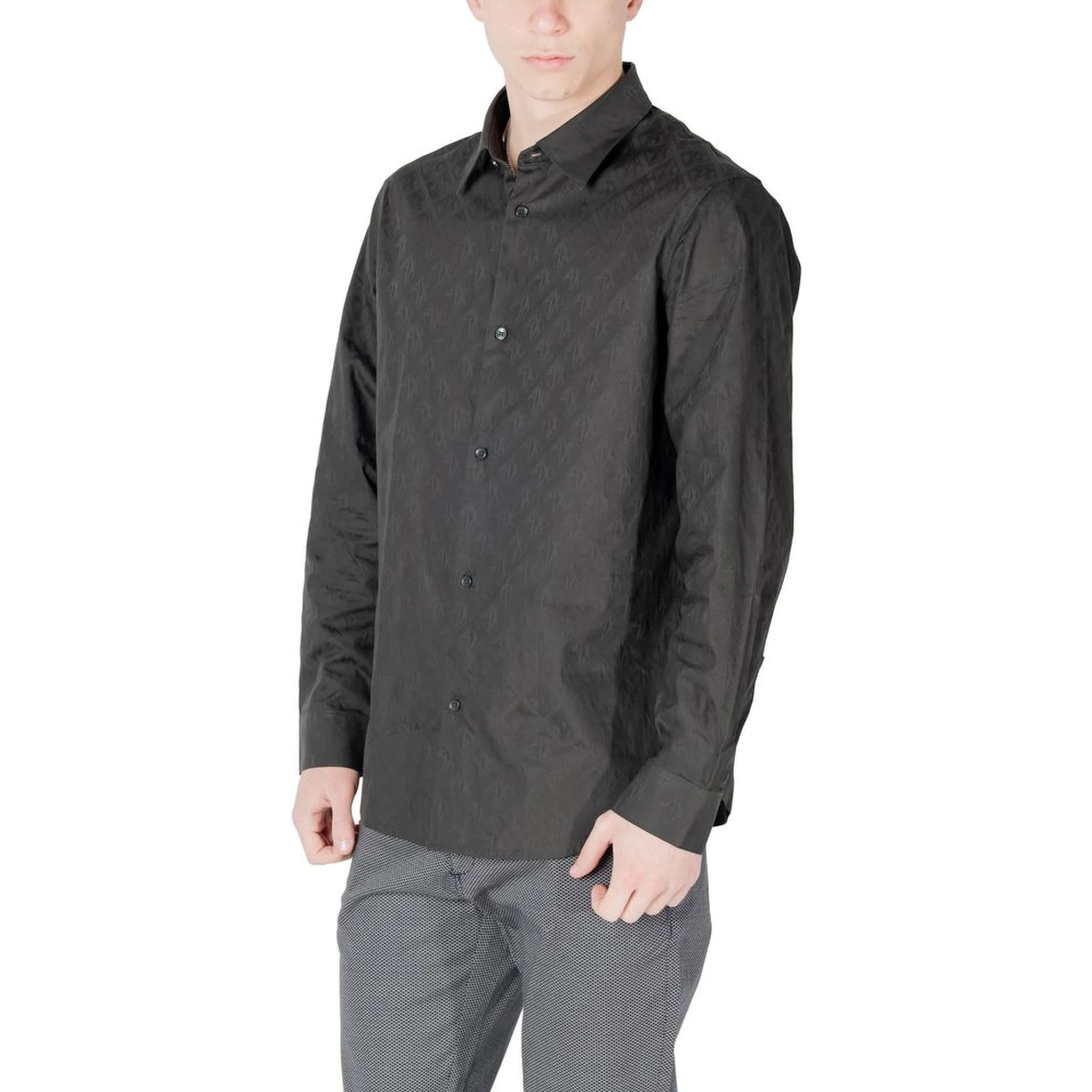 Black Cotton Dress Shirt