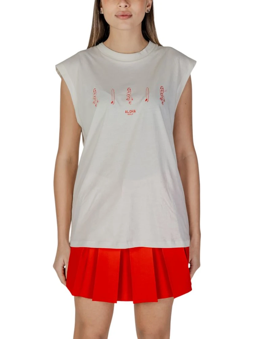 Cream Cotton Tank Tops