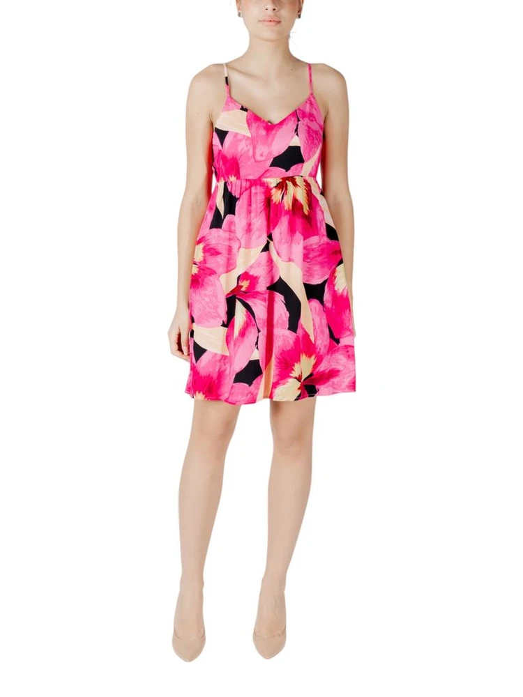 Pink Viscose Short Dress