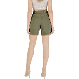 Green Viscose Bermuda Shorts