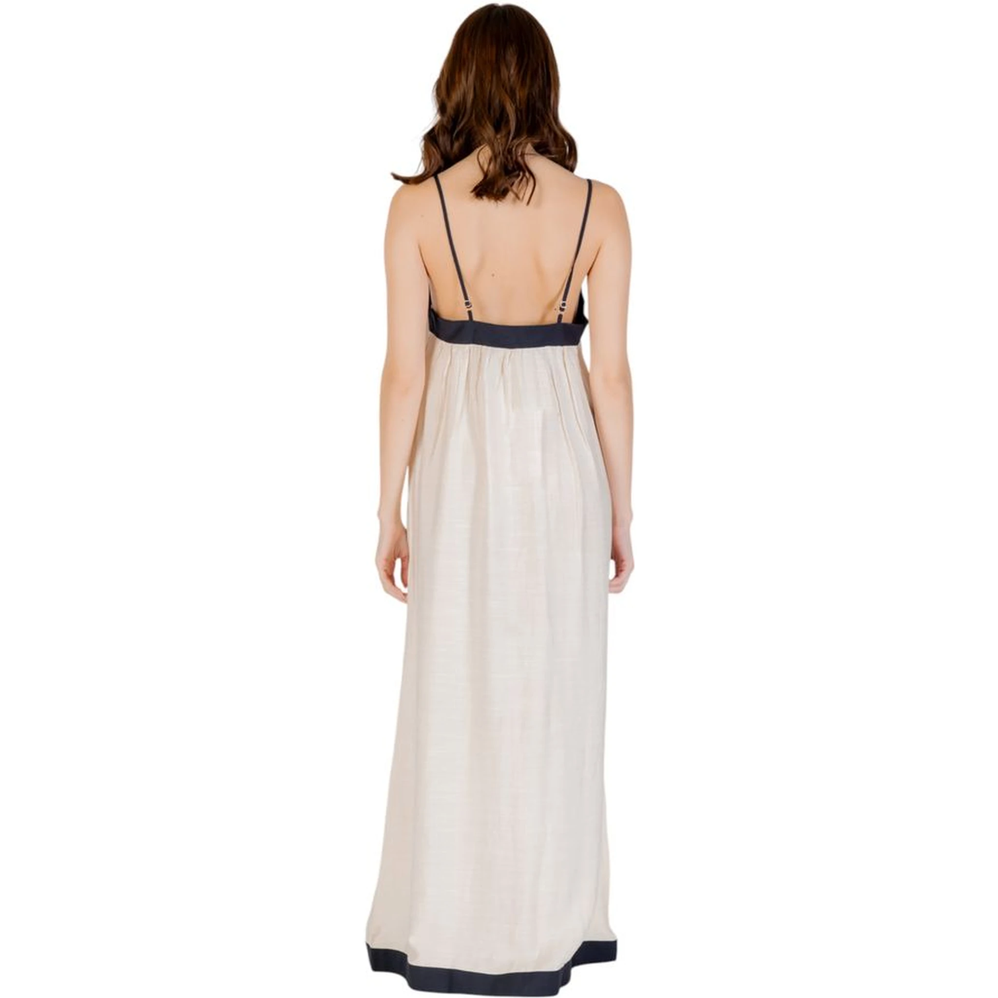 Beige Nylon Long Dress