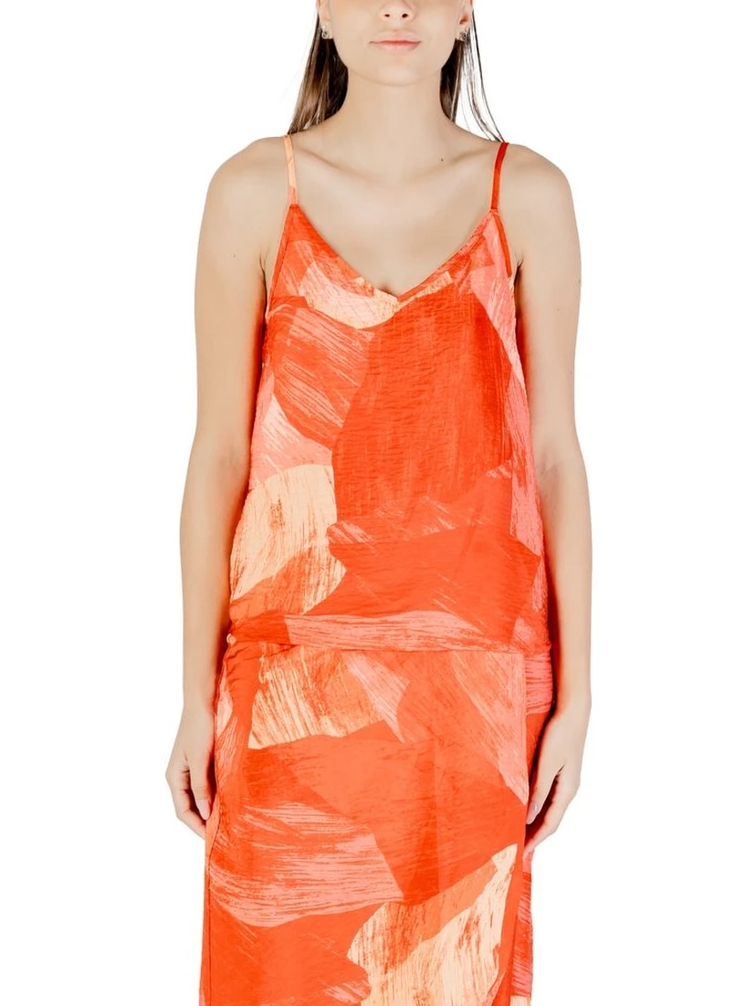 Red Polyamide Top