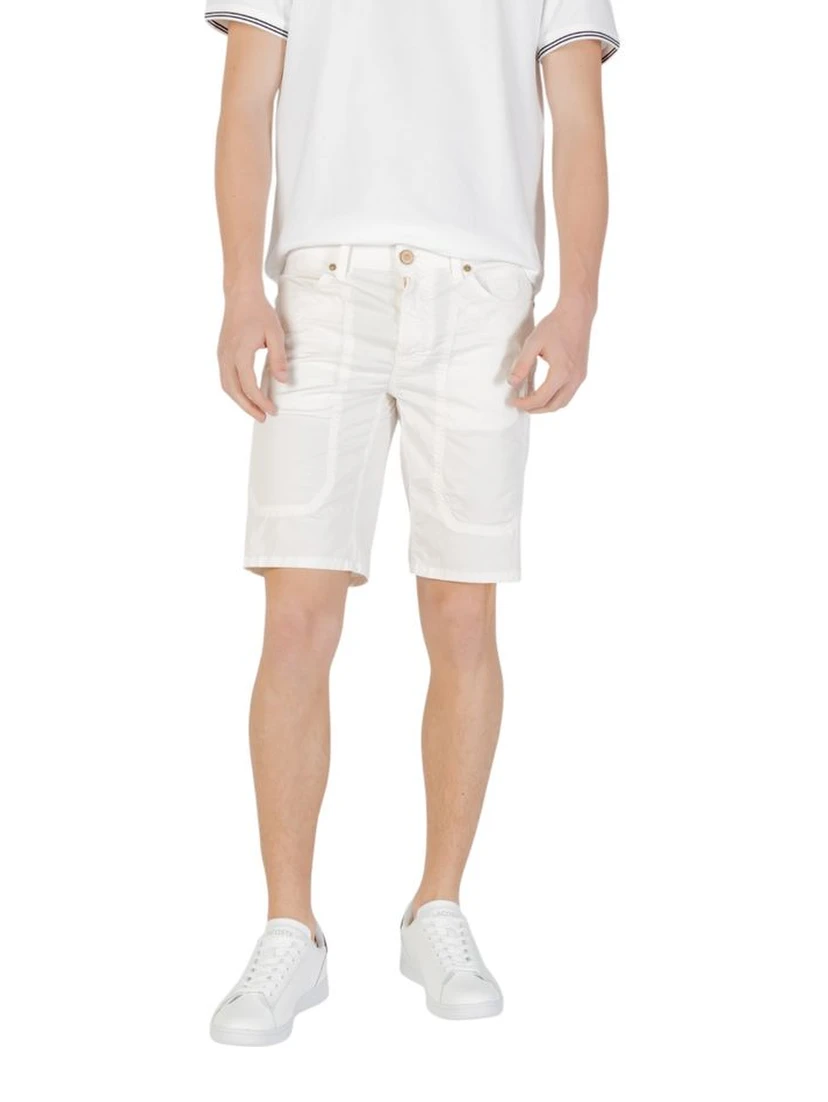 White Cotton Bermuda Shorts
