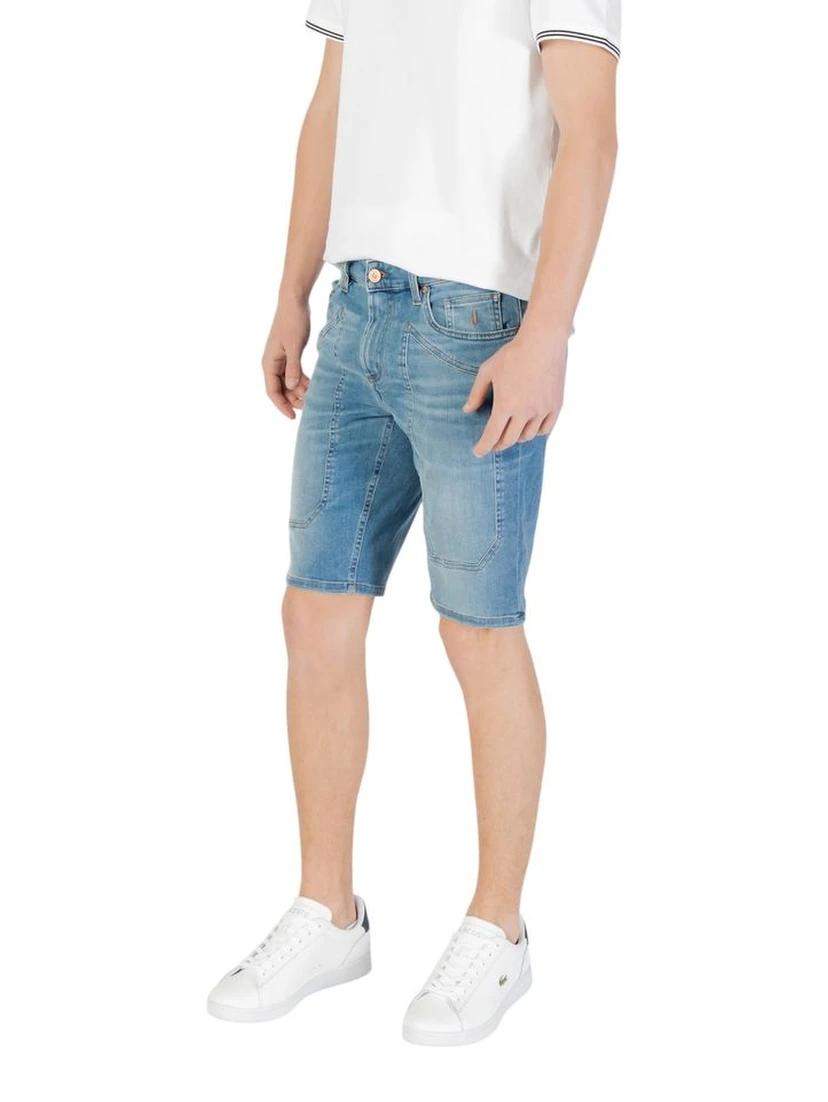 Light Blue Cotton Bermuda Shorts