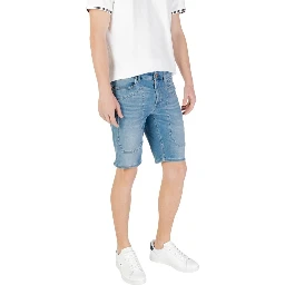 شورت برمودا قطني أزرق فاتح
