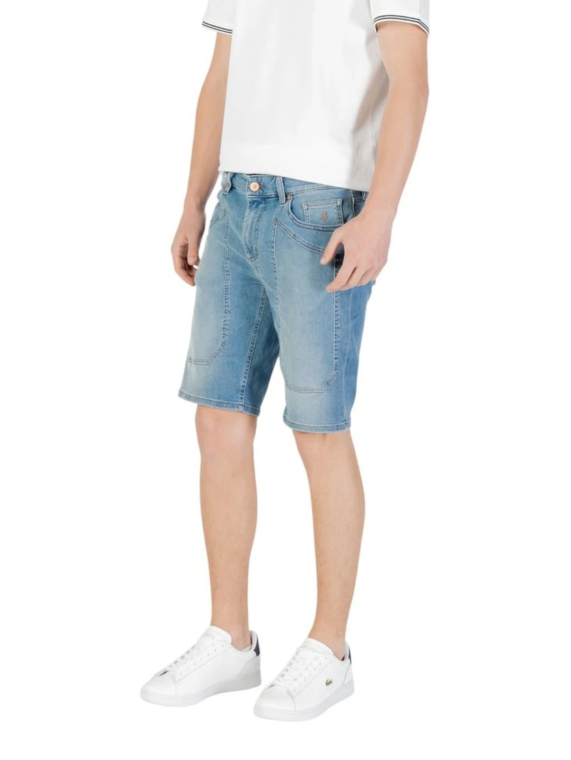 Light Blue Cotton Bermuda Shorts