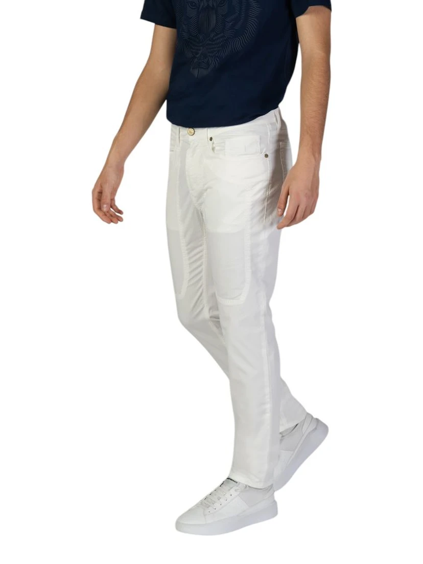 White Cotton Skinny Pants