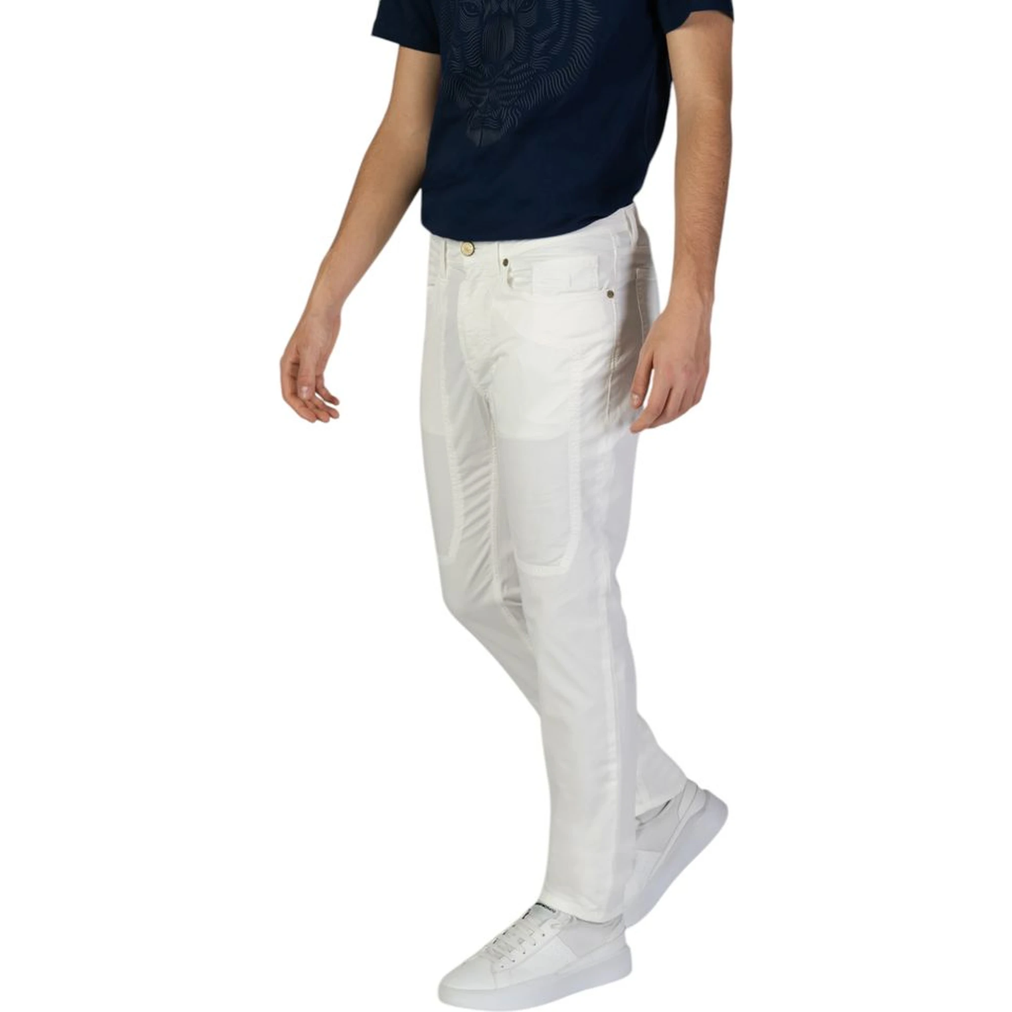 White Cotton Skinny Pants