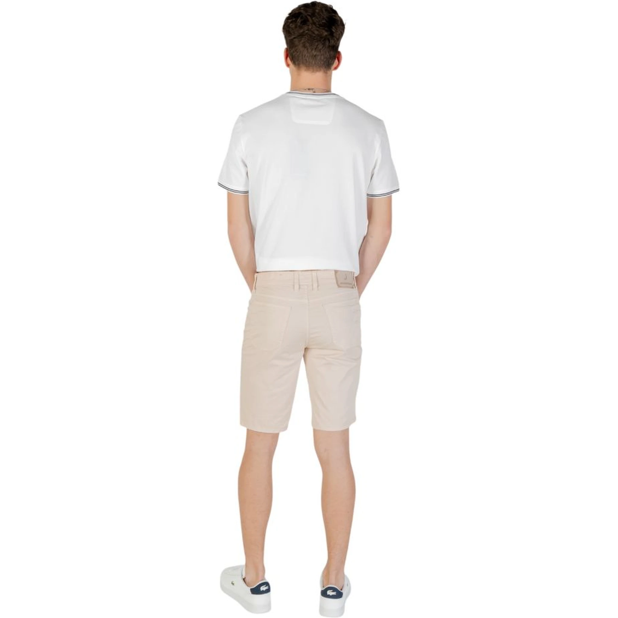 Beige Cotton Bermuda Shorts