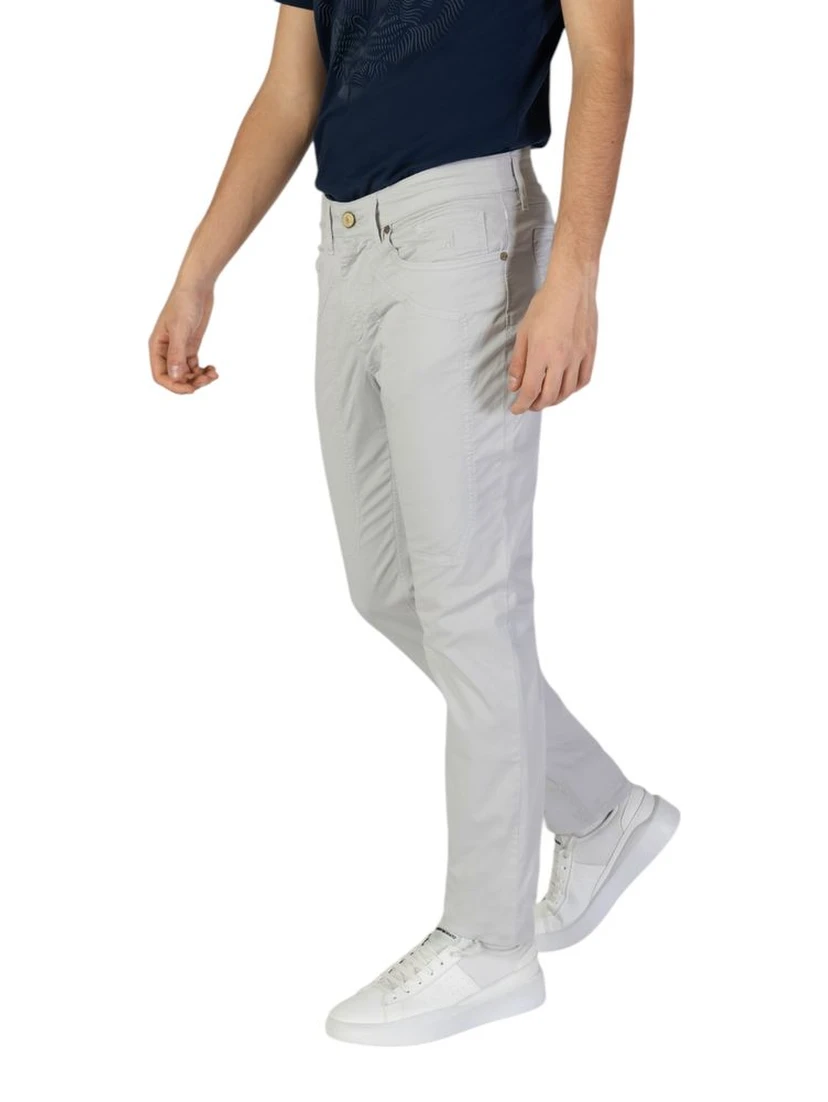 Gray Cotton Skinny Pants