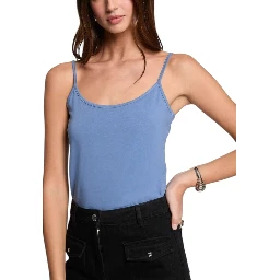 Blue Cotton Tank Tops