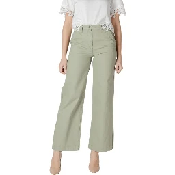 Green Cotton Relaxed Fit Jeans