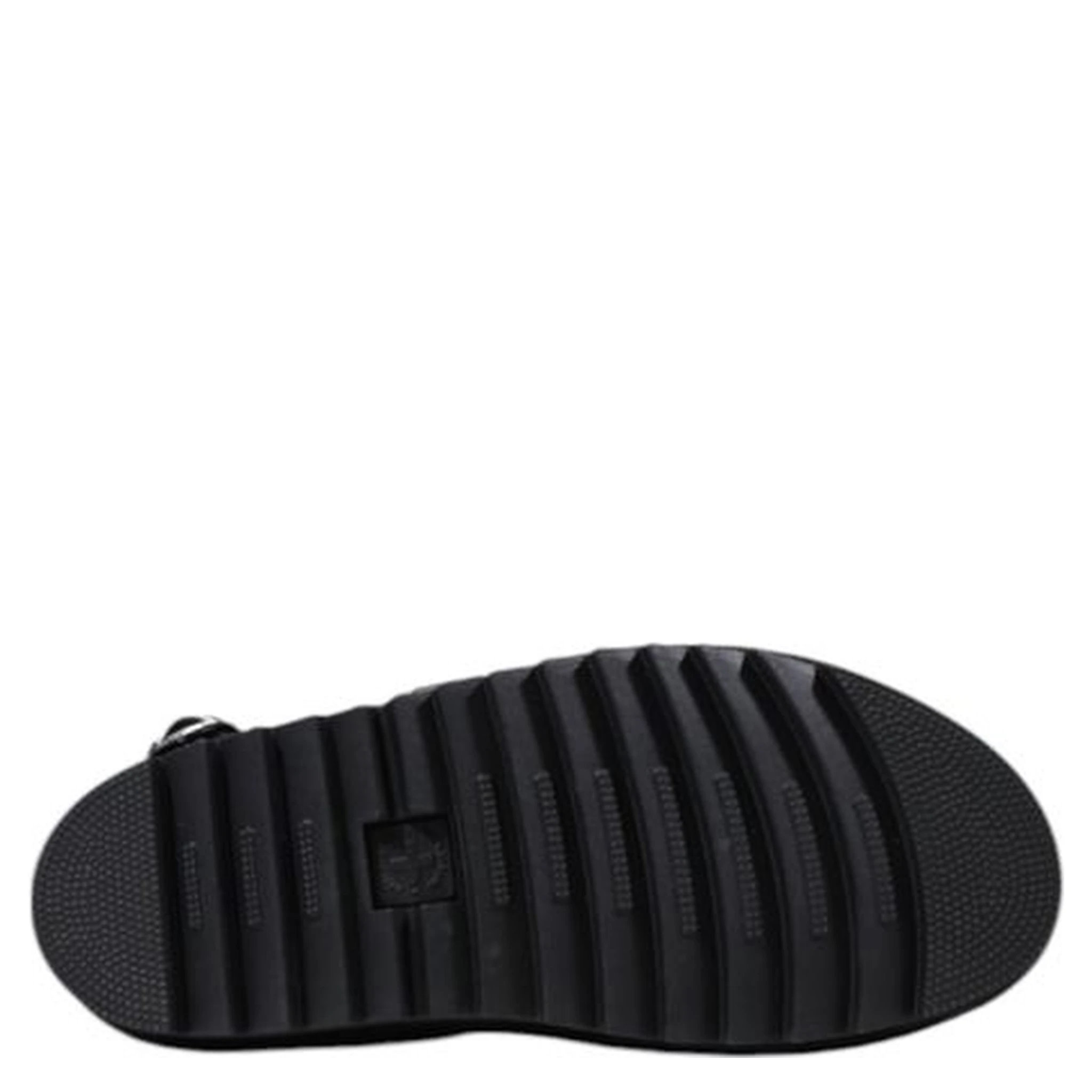 Black Leather Flat Sandals
