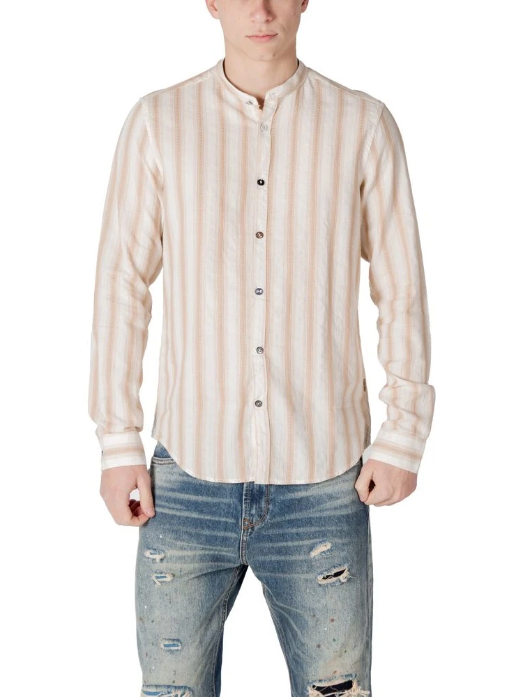 Beige Cotton Pattern Shirt