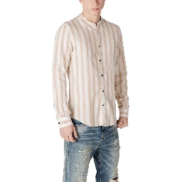 Beige Cotton Pattern Shirt