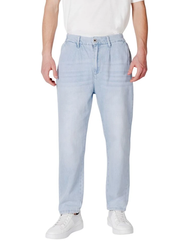 Blue Cotton Slim Fit Jeans