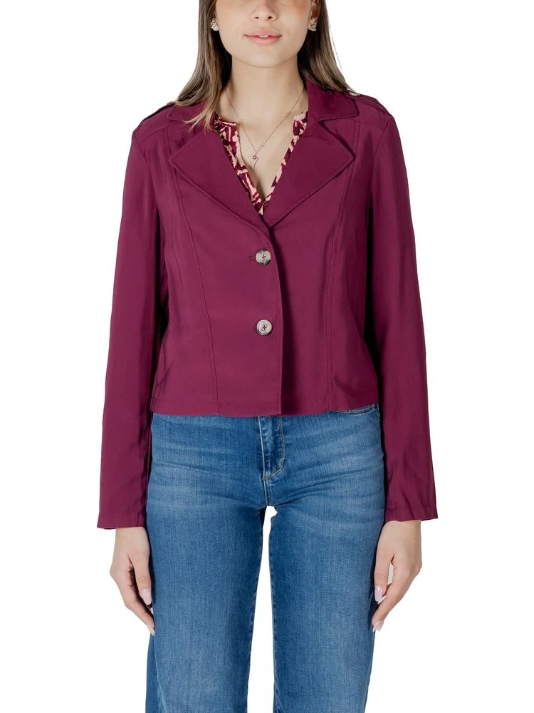 Purple Viscose Parka